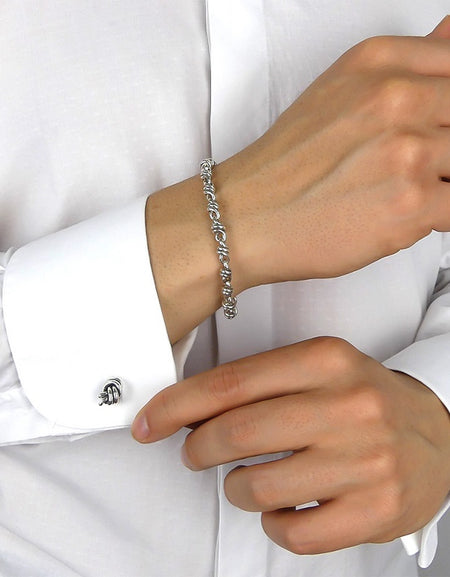 Gemelli Uomo BOCCADAMO in Argento 925 circolari con nodo