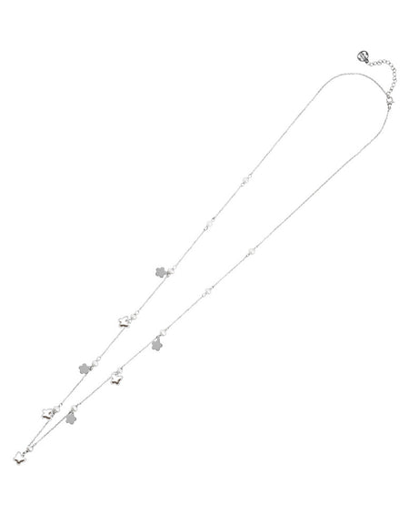 BOCCADAMO MYA Collana Lunga con Perle Naturali e Charms Fiori e Farfalle