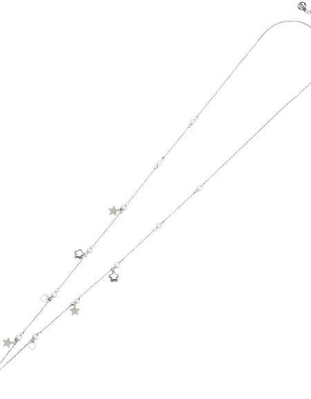BOCCADAMO MYA Collana Lunga con Perle e Charms Cuori Stelle e Fiori