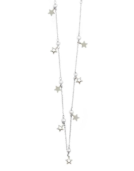BOCCADAMO MYA Collana Lunga con Perle e Charms Stelle