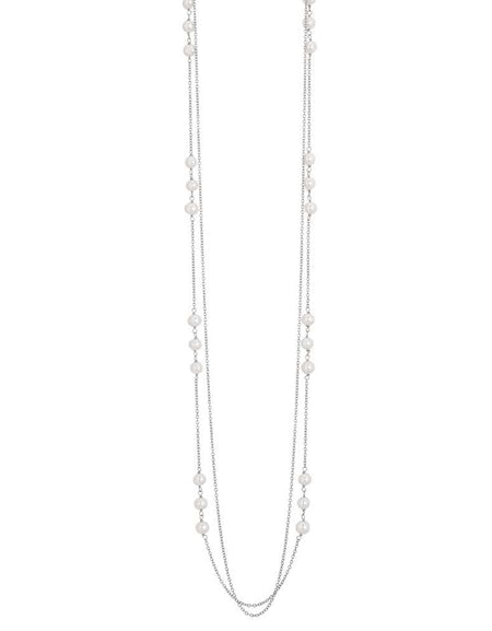 BOCCADAMO MYA Collana Lunga a Doppio Filo con Tris di Perle Naturali