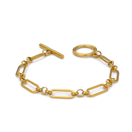 BOCCADAMO MYA Bracciale dorato a catena Maglia Rettangolare e Rolò