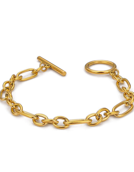 BOCCADAMO MYA Bracciale dorato a catena Maglia Forzatina Mista