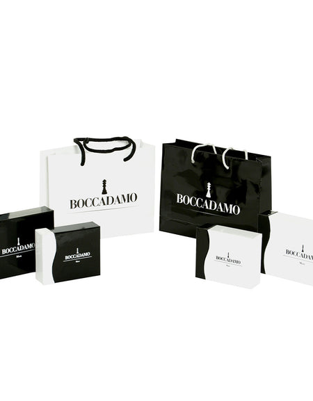 BOCCADAMO MAN Bracciale maglia rolò e Targa Centrale "T.V.B. Papà"