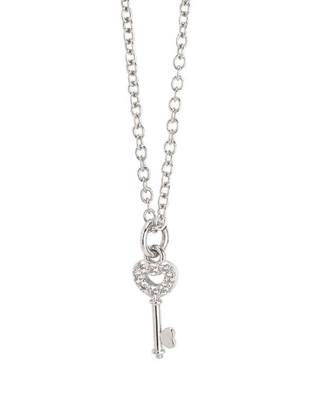 BOCCADAMO MYA Collana pendente Chiave e Zirconi Bianchi