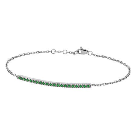 Bracciale PADDLE Backspin DonnaOro in Oro bianco 18kt con Smeraldi