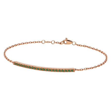 Bracciale PADDLE Backspin DonnaOro in Oro rosa 18kt con Smeraldi