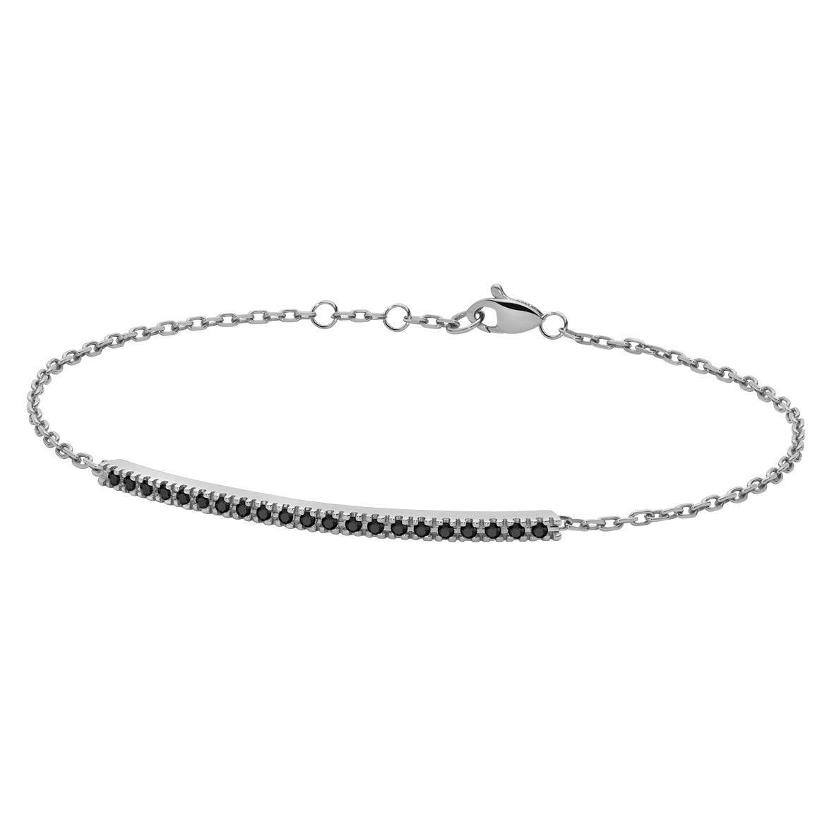 Bracciale PADDLE Backspin DonnaOro in Oro bianco 18kt con Diamanti Black