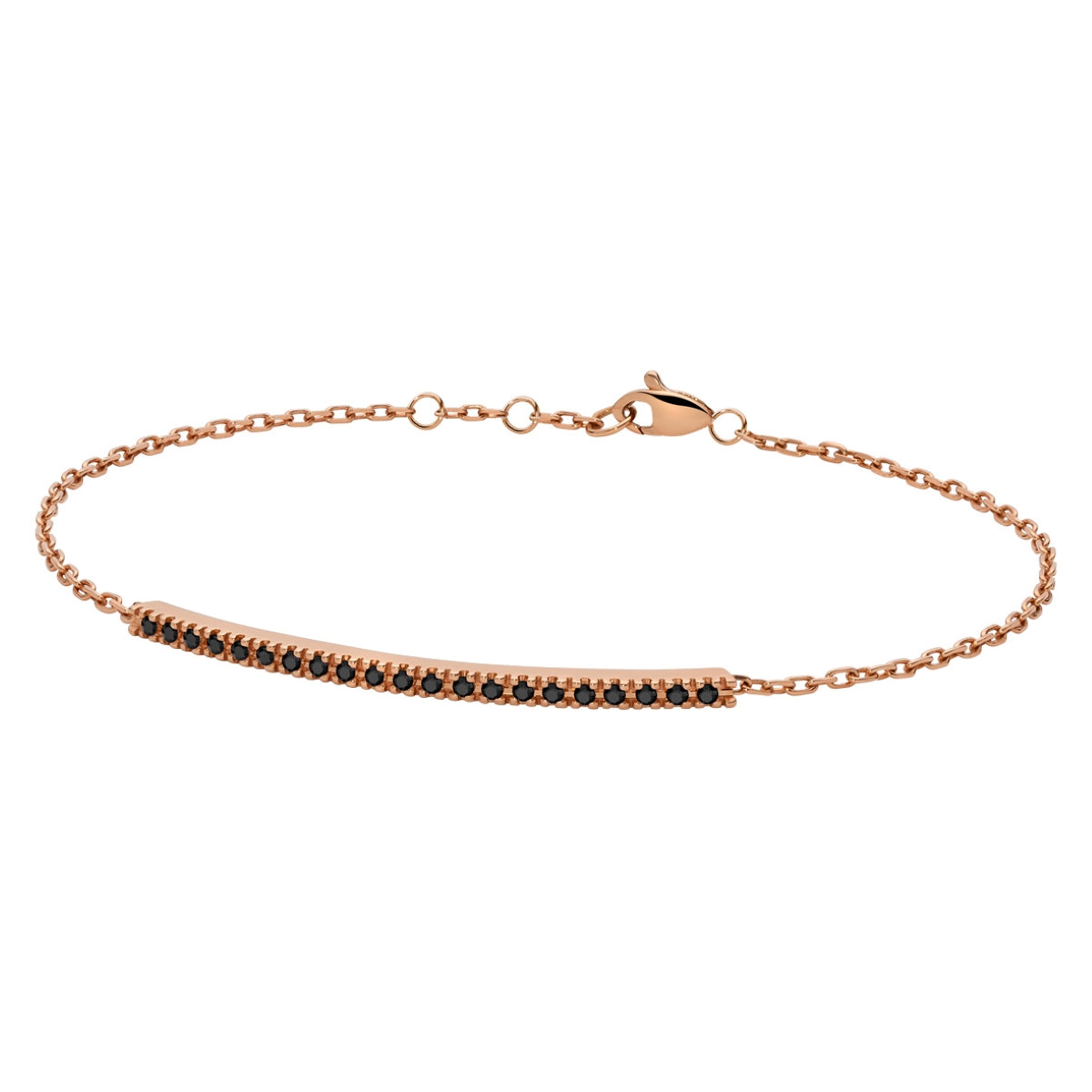 Bracciale PADDLE Backspin DonnaOro in Oro rosa 18kt con Diamanti Black