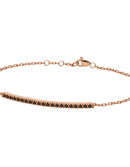 Bracciale PADDLE Backspin DonnaOro in Oro rosa 18kt con Diamanti Black