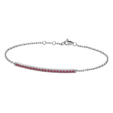 Bracciale PADDLE Backspin DonnaOro in Oro bianco 18kt con Rubini
