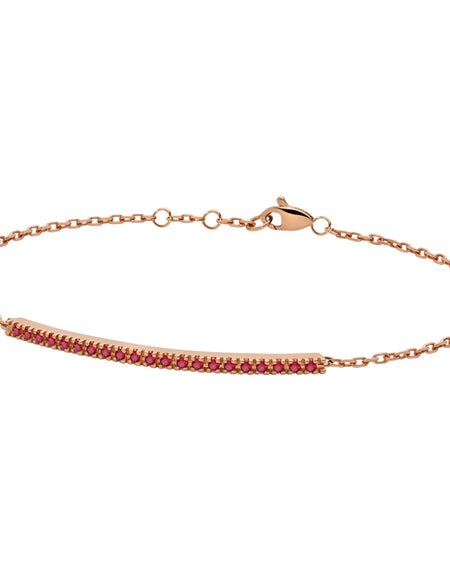 Bracciale PADDLE Backspin DonnaOro in Oro rosa 18kt con Rubini