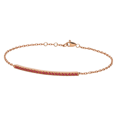 Bracciale PADDLE Backspin DonnaOro in Oro rosa 18kt con Rubini