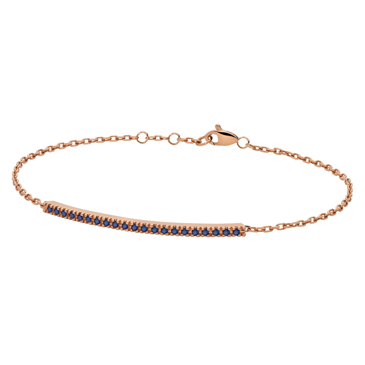 Bracciale PADDLE Backspin DonnaOro in Oro Rosa 18kt con Zaffiri