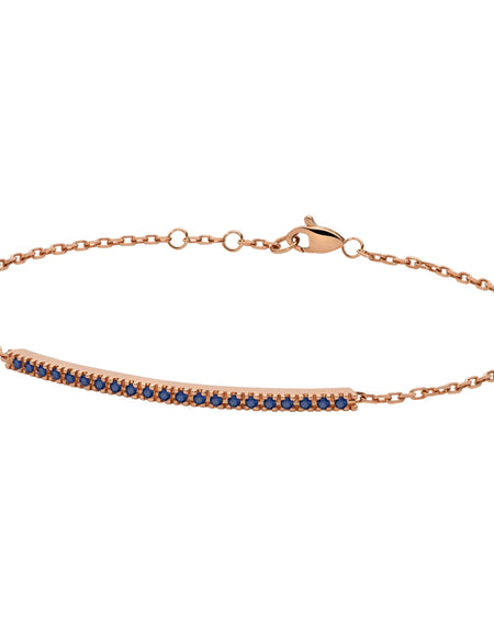 Bracciale PADDLE Backspin DonnaOro in Oro Rosa 18kt con Zaffiri