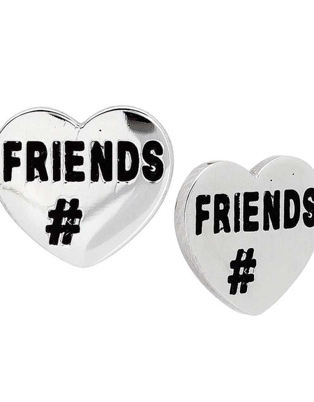 BOCCADAMO MYA Orecchini al lobo Cuori #Friends in Acciaio