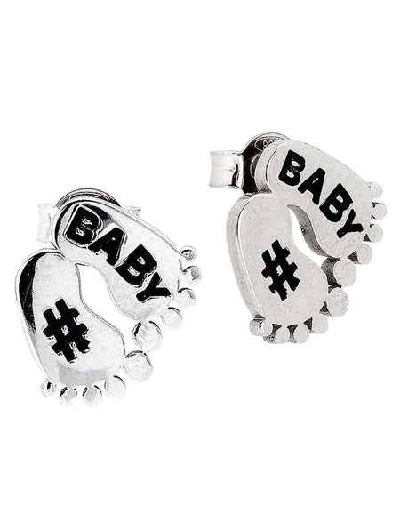 BOCCADAMO MYA Orecchini al lobo Piedini #Baby in Acciaio