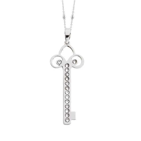 BOCCADAMO MYA Collana lunga pendente Chiave con cristalli Swarovski