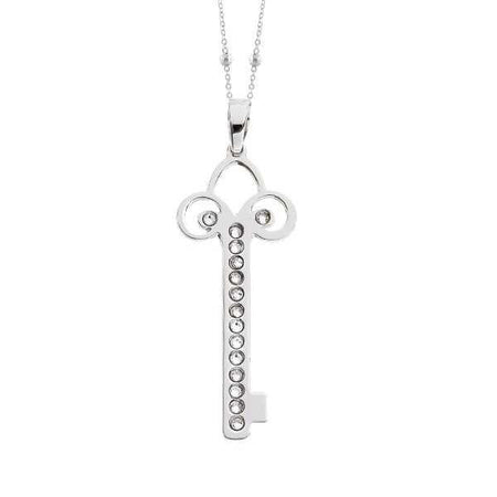 BOCCADAMO MYA Collana lunga pendente Chiave con cristalli Swarovski