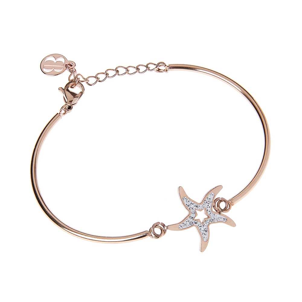 BOCCADAMO MYA Bracciale Semirigido Rosè Stella Centrale