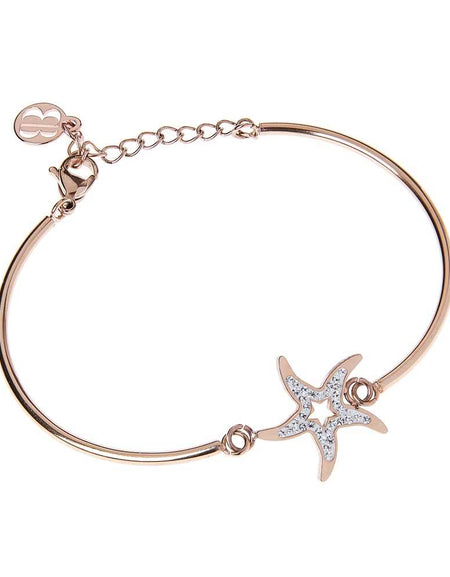 BOCCADAMO MYA Bracciale Semirigido Rosè Stella Centrale