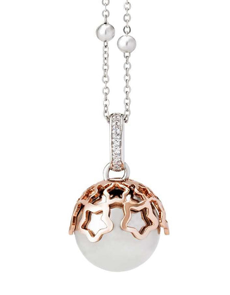 BOCCADAMO MYA Collana Chiama Angeli Rodio Piccolo con Stelle Rosè