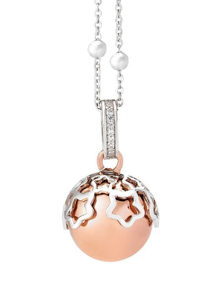 BOCCADAMO MYA Collana Chiama Angeli Rosè Piccolo con Stelle Rodio