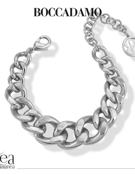 Bracciale donna BOCCADAMO My Chain grumetta degradè argentato