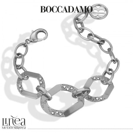 Bracciale donna BOCCADAMO Magic Chain con rombi e cristalli