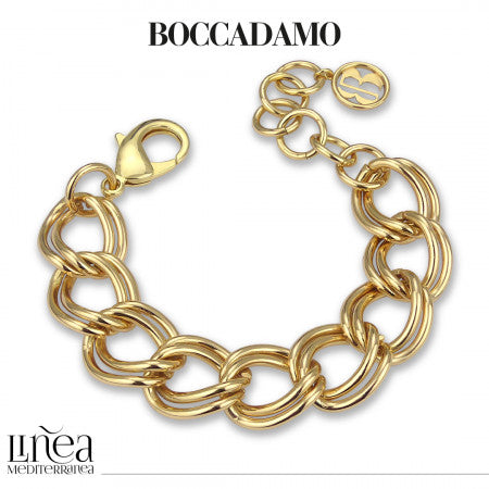 Bracciale donna BOCCADAMO My Chain maxi grumetta doppia color oro