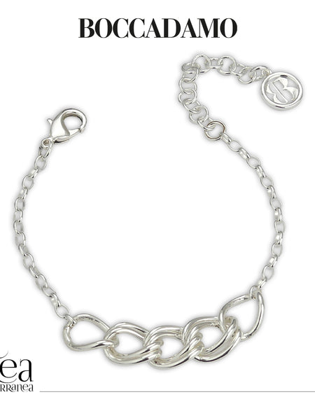 Bracciale donna BOCCADAMO My Chain color argento con decoro a grumetta doppia