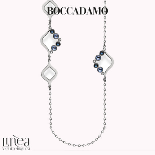 Collana lunga donna BOCCADAMO HAREM con crystal, montana e light sapphire