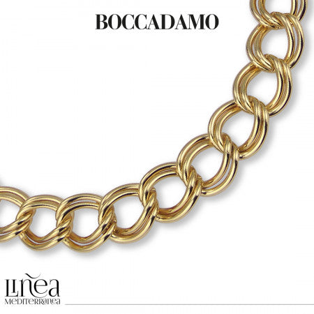 Collana donna BOCCADAMO My Chain color oro a maglia grumetta doppia maxi
