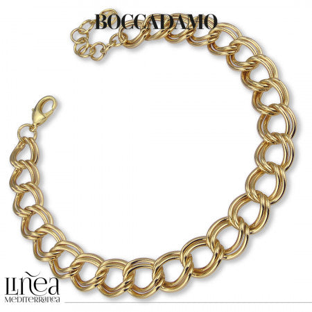 Collana donna BOCCADAMO My Chain color oro a maglia grumetta doppia maxi