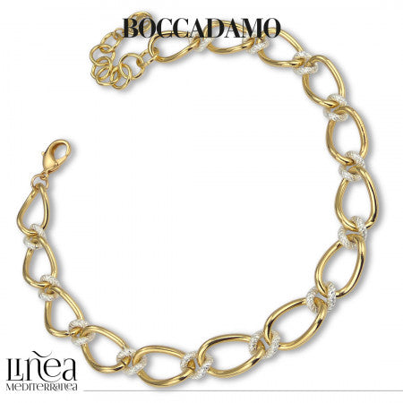 Collana donna BOCCADAMO My Chain maglie grumetta godronate argentate