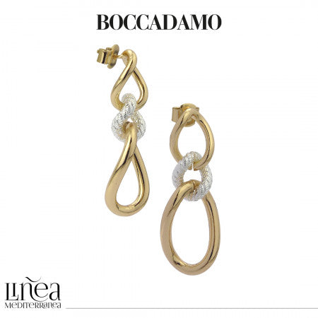 Orecchini donna grumetta BOCCADAMO My Chain color oro con intercalare color argento