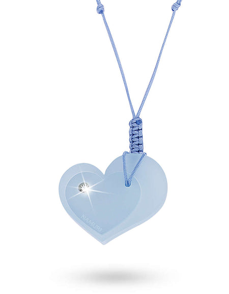 NAMURI BABY Cofanetto Blister Ciondolo Cuore Azzurro con Diamante 0.03ct