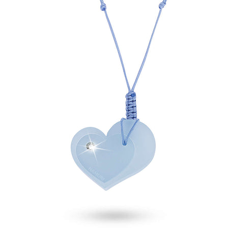 NAMURI BABY Cofanetto Blister Ciondolo Cuore Azzurro con Diamante 0.03ct