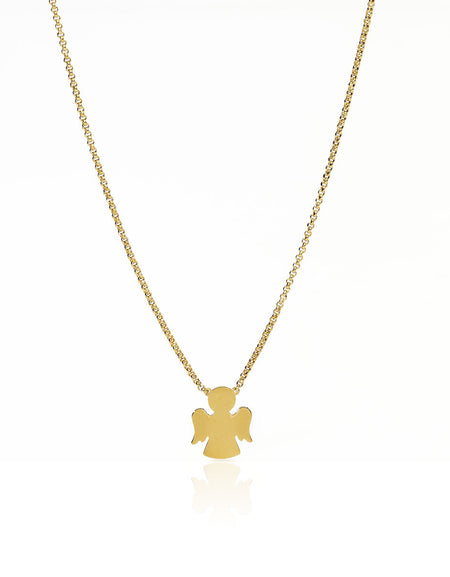 AMEN Collana Donna Angelo Dorato in Argento 925