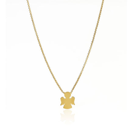 AMEN Collana Donna Angelo Dorato in Argento 925