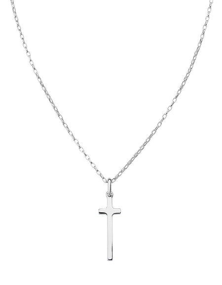 AMEN Collana Lunga Unisex Croce in Argento 925