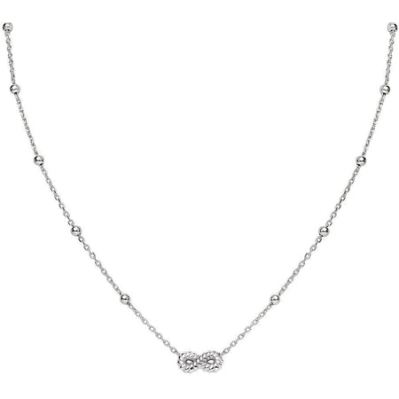 AMEN Collana Infinito Godronato in Argento 925