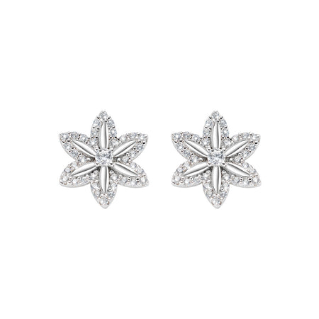 Amen Orecchini Donna Fiore Della Vita con Zirconi in Argento 925