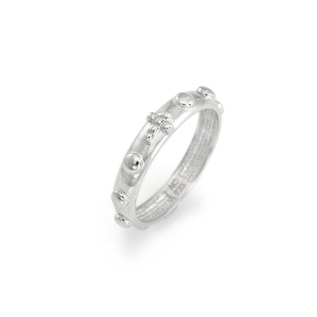 AMEN Anello Rosario Classico in Argento 925