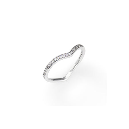 AMEN Anello Donna Cuore con Zirconi Bianchi