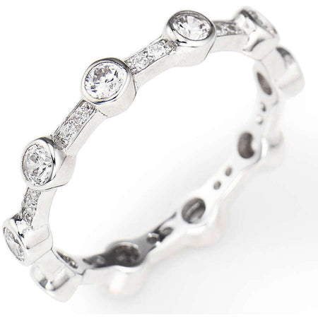 AMEN Anello Donna Veretta con Zirconi Bianchi