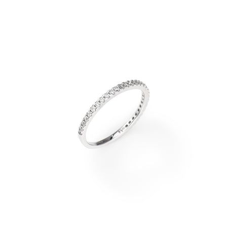 AMEN Anello Donna Veretta con Zirconi Bianchi