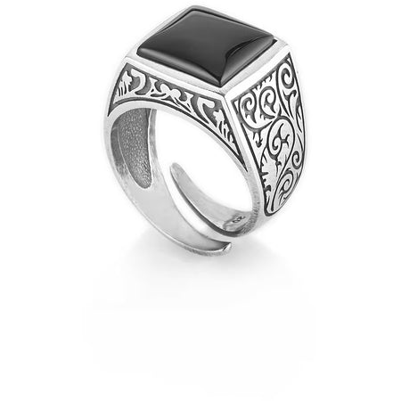 Anello Unisex GERBA JEWELS con Onice Nera in Argento 925