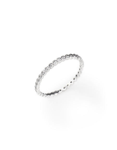 AMEN Anello Donna Veretta con Zirconi Bianchi