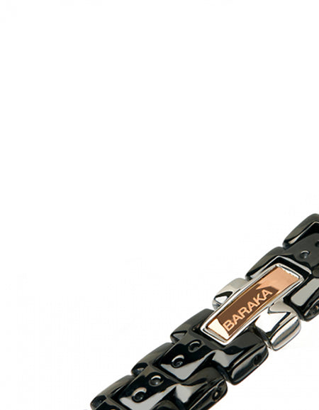 Bracciale Uomo BARAKÀ in Oro Rosa 18kt, Stainless steel, PVD Nero, Acciaio Lucido